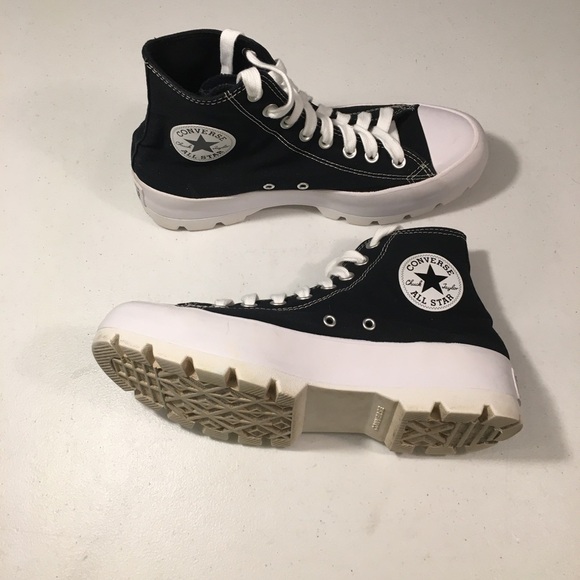 Converse Chuck Taylor All Star Lugged High Top Black Sneakers Size 7 - Picture 4 of 12